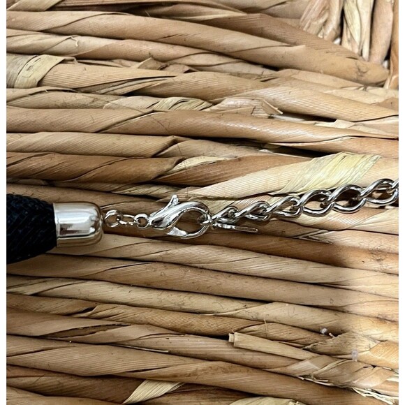 Women Black Jet Reptile Festival Whimsigoth 42in Necklace Earrings Set Witchy - Picture 5 of 6